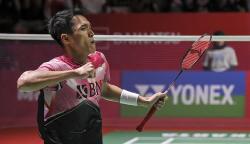 Ekspresi Jonatan Christie Juara Indonesia Masters 2023
