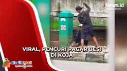 Aksi Pencurian Pagar Besi Pembatas Jalan di Koja Viral, Polisi Tangkap Pelaku