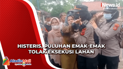 Emak-Emak di Karawang Histeris Tolak Eksekusi Lahan Tol Japek Selatan