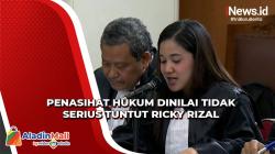 Kubu Ricky Rizal Nilai JPU Tidak Serius dalam Menuntut Kliennya