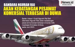 Infografis Bandara Ngurah Rai Berbenah Sambut Kedatangan Pesawat Komersial Terbesar di Dunia