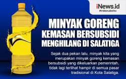 Infografis Minyak Goreng Kemasan Bersubsidi Menghilang di Salatiga
