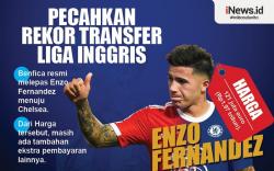 Infografis Chelsea Pecahkan Rekor Transfer Liga Inggris usai Boyong Enzo Fernandez 