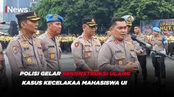 Polisi Gelar Rekonstruksi Ulang kasus Kecelakaan Mahasiswa UI Tewas jadi Tersangka