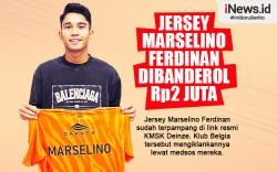 Infografis Jersey Marselino Ferdinan di KMSK Deinze Dibanderol Rp2 Juta