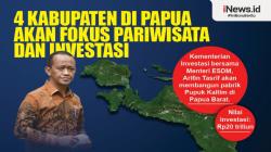  Infografis 4 Kabupaten di Papua Akan Fokus Pariwisata dan Investasi