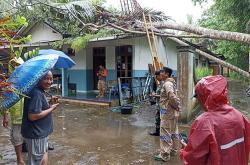 Angin Kencang Landa Kulonprogo Sejumlah Rumah Rusak Tertimpa Pohon