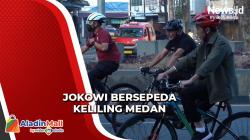 Pantau Penataan Kota, Jokowi Bersepeda Keliling Medan