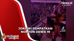 Presiden Jokowi Sempatkan Nonton Dewa 19 di Medan