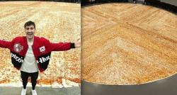 Pizza Terbesar di Dunia Berlimpah Keju dan Pepperoni, Bagaimana Makannya?