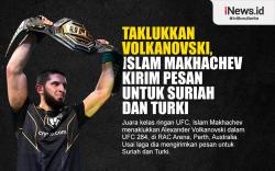 Infografis Islam Makhachev Kirim Pesan untuk Suriah dan Turki usai Taklukkan Volkanovski