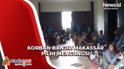 Bantaran Kali Meluap, Warga di Makassar Mengungsi