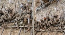 Mengintip Desa Unik Menakutkan, Orang Meninggal Diasapi dan Diletakkan di Tebing Curam 