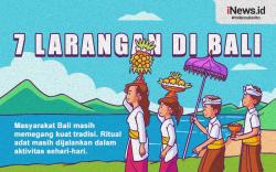Infografis 7 Larangan di Bali, Jangan Pegang Kepala hingga Injak Sesajen 