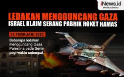 Infografis Gaza Diguncang Sejumlah Ledakan, Israel Klaim Serang Pabrik Roket Hamas