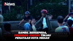 Sambil Bersepeda, Presiden Jokowi Tinjau Penataan Kota Medan