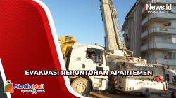 Laporan Langsung dari Turki, Evakuasi Reruntuhan Apartemen di Ibrahimli Gaziantep