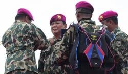 Terima Brevet Intai Para Amfibi, Prabowo Diangkat Jadi Warga Kehormatan Korps Marinir