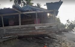 4 Rumah Warga di Kolaka Utara Digerus Abrasi, 1 Nyaris Ambruk<