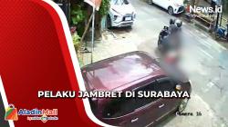 2 Pelaku Jambret di Surabaya Terekam CCTV