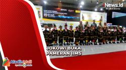 Anak-Anak Berbusana Suku Dayak Antusias Sambut Presiden Jokowi di Pameran IIMS