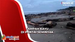 Sampah Kayu di Pantai Seminyak Berserakan, Tim Pembersih Kerahkan 4 Alat Berat