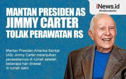 Infografis Mantan Presiden AS Jimmy Carter Tolak Perawatan RS