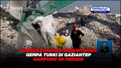Proses Evakuasi Reruntuhan Gempa Turki di Gaziantep Rampung 90 Persen