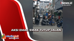 Bikin Geram, Emak-Emak Tutup Jalanan untuk Senam