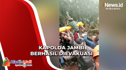 Detik-Detik Kapolda Jambi Berhasil Dievakuasi Menggunakan Helikopter
