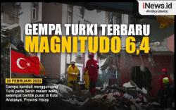 Infografis Gempa Turki Terbaru Runtuhkan Banyak Bangunan, 6 Orang Tewas
