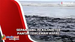 Tumpahan Aspal dari Kapal Negara Gabon Meluas, Cemari Pantai Nias Utara