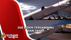 Momen Detik-Detik Joe Biden Tersandung Jatuh saat Naiki Tangga Pesawat Kepresidenan Polandia