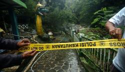 Banjir Bandang, Objek Wisata Guci Tegal Dipasang Garis Polisi