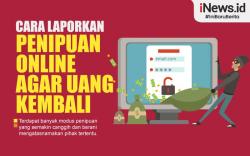 Infografis Cara Melaporkan Penipuan Online Agar Uang Kembali