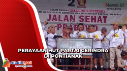 Puluhan Ribu Peserta Ikuti Jalan Sehat di Pontianak, Rayakan HUT Partai Gerindra