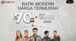 Tampil Kece dengan Batik Arjuna Weda, Dapatkan Diskon 70% + Voucher Rp15.000 + Gratis Ongkir hanya di AladinMall!