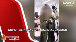 Viral! Wanita Santai Merokok saat Ditangkap Petugas, Diduga Copet di Masjid Al Jabbar Bandung