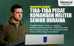 Infografis Zelensky Tiba-Tiba Pecat Komandan Militer Senior Ukraina