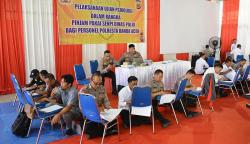 Suasana Tes Psikologi Pinjam Pakai Senjata Api Anggota Polri