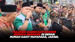Puluhan Kader dan Banser Berdoa Bersama di Depan Rumah Sakit Mayapada, Jaksel 