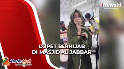 Viral Video Wanita Santai Merokok saat Ditangkap Petugas, Diduga Copet di Masjid Al Jabbar Bandung<