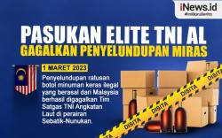 Infografis Pasukan Elite TNI AL Gagalkan Penyelundupan Miras asal Malaysia