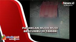 Aksi Sepasang Muda Mudi Asyik Bermesraan di Taman Kota Sampang