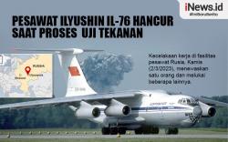 Infografis Ledakan saat Pengujian Pesawat Jumbo Ilyushin Il-76 Rusia