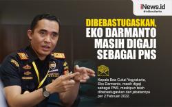 Infografis Eko Darmanto Dibebastugaskan, Masih Digaji Negara? 