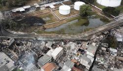 Penampakan dari Udara Dampak Kebakaran Depo Pertamina Plumpang