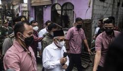 Wapres Ma'ruf Amin Datangi Permukiman Terdampak Kebakaran Depo Pertamina Plumpang