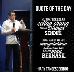Hary Tanoe: Kita Harus Bisa Kalahkan Kelemahan Diri Sendiri kalau Mau Berhasil