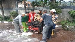 Motor Mega Pro Terbakar usai Isi BBM di SPBU, Hanya Sisakan Rangka<
